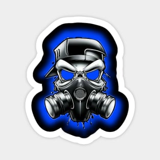 Toxic/Radioactive Skull Gas Mask Sticker